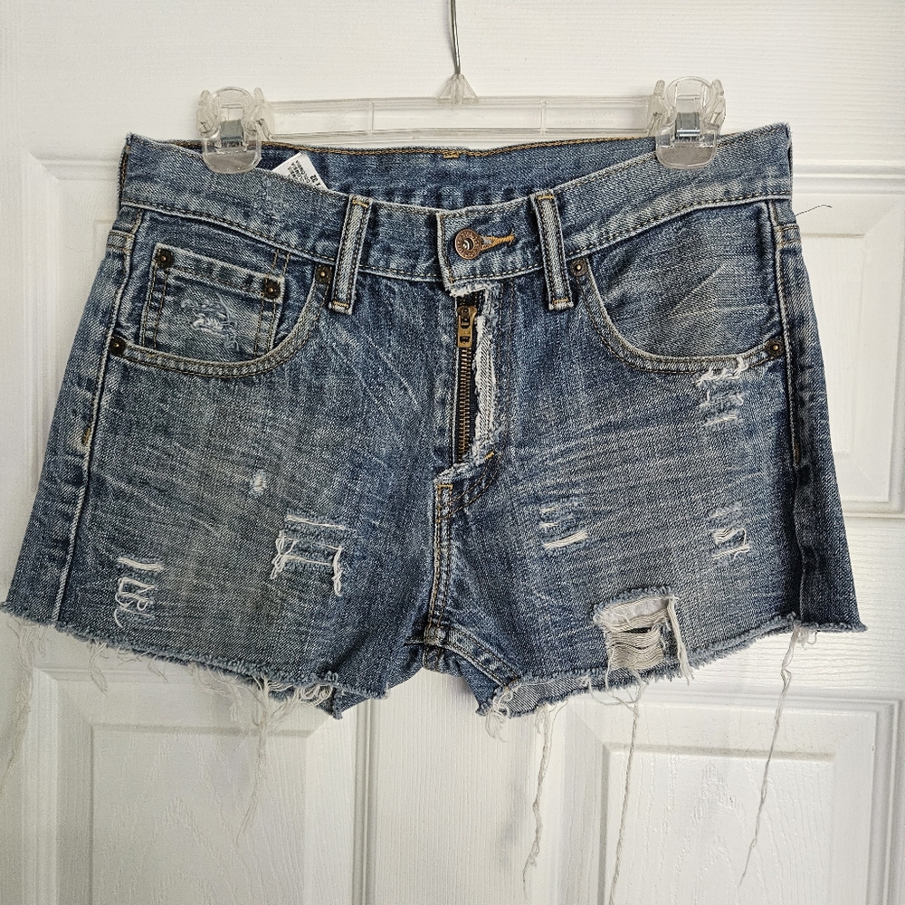 Distressed Levi's Jean Shorts